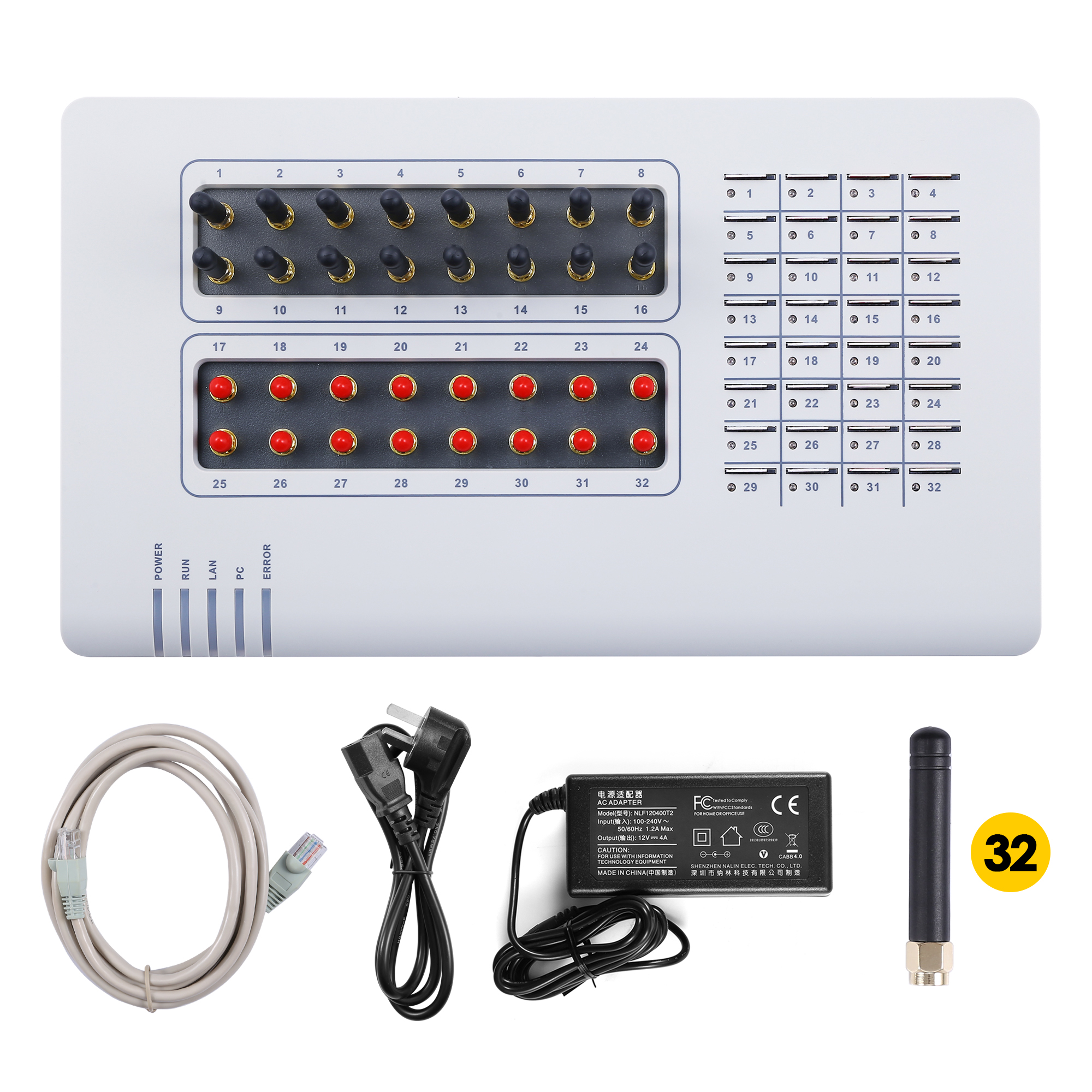 32-Channel 4G Gateway with 4SIM/channel