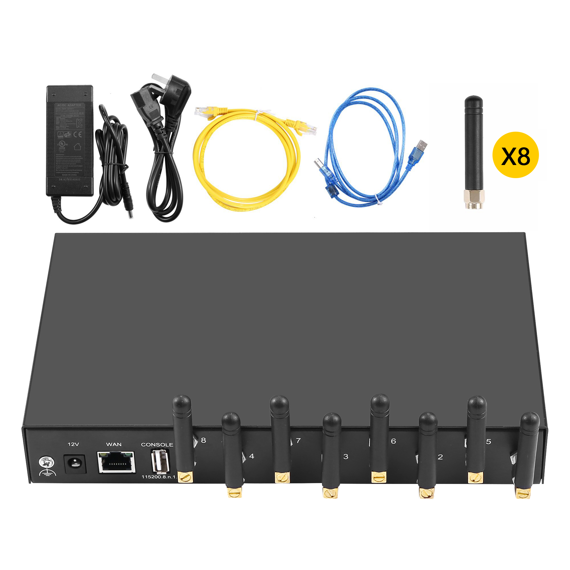 8 Ports GSM VOIP SK Gateway For Call Origination and Termination in GSM